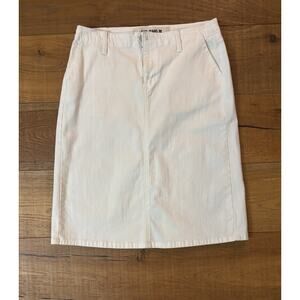 Gap white denim Midi skirt Y2K Classic Preppy Casual Minimalist Sz 4